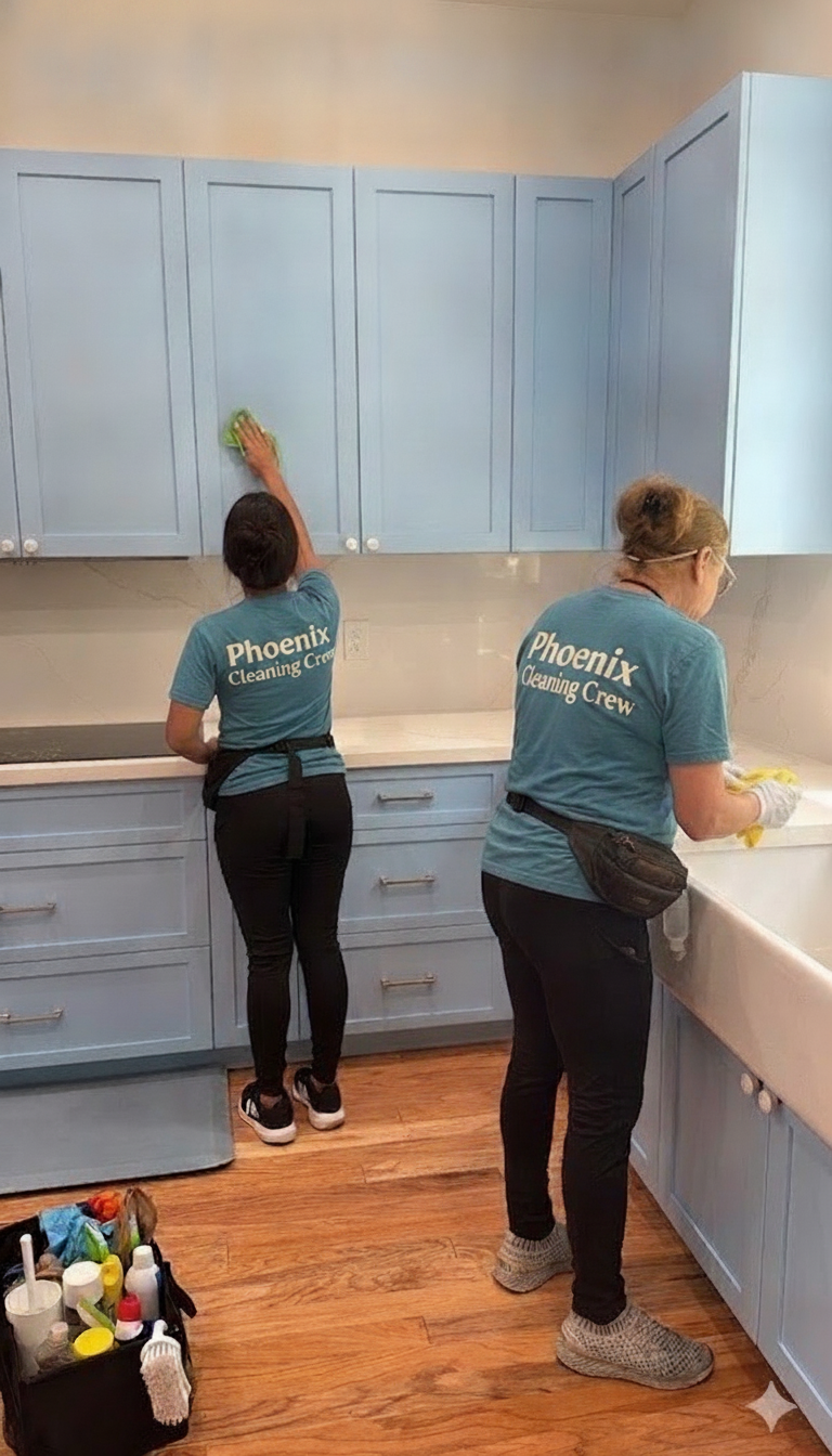 Phoenix Cleaning Crew cleaning a kitchen